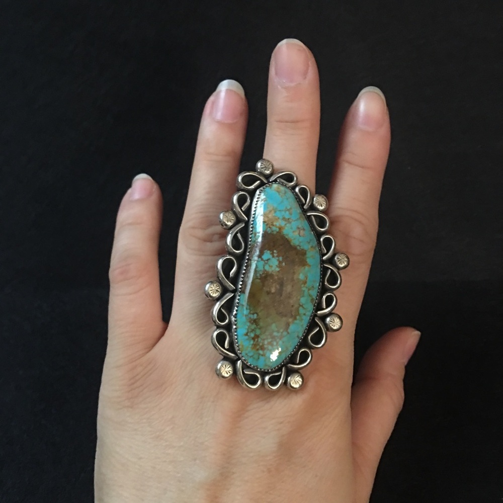 Vintage Navajo Sterling Huge Ring